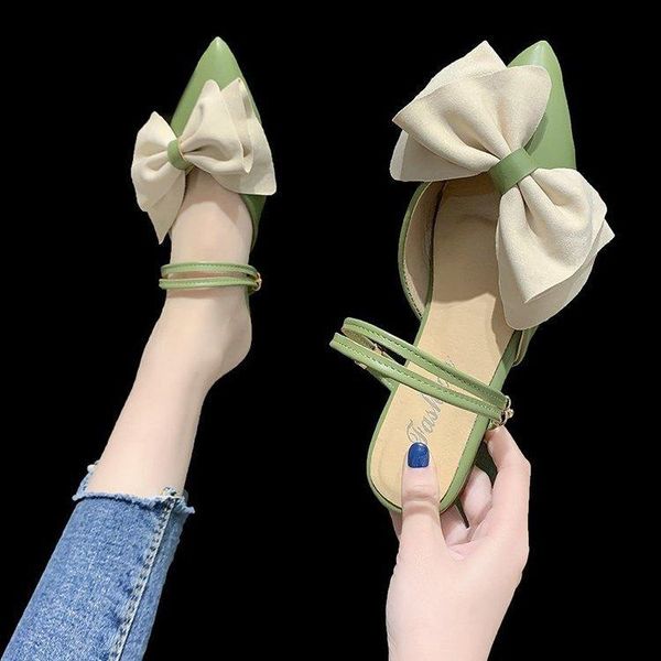 2021women comfortable slip sweet flock bow pointed toe slippers on low heel sandals woman summer ladies shallow mules shoes, Black
2021women comfortable slip sweet flock bow pointed toe slippers on low heel sandals woman summer ladies shallow mules shoes, Black
