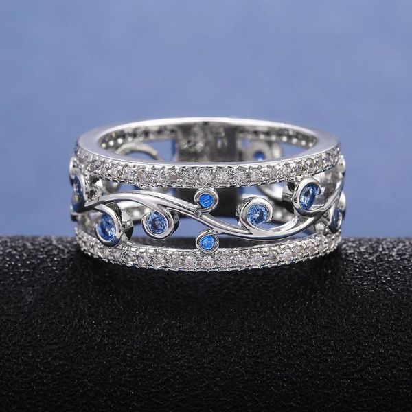 cluster rings npkds blue/white zircon hollow band ladies ring silver wedding/birthday anniversary fashion jewelry, Golden;silver
cluster rings npkds blue/white zircon hollow band ladies ring silver wedding/birthday anniversary fashion jewelry, Golden;silver