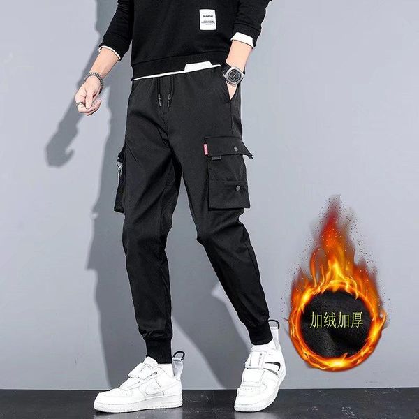 men's pants 2021 mens winter fleece casual warm male cargo trousers linen black fashions pocket drawstring clothing streetwear z303
men's pants 2021 mens winter fleece casual warm male cargo trousers linen black fashions pocket drawstring clothing streetwear z303