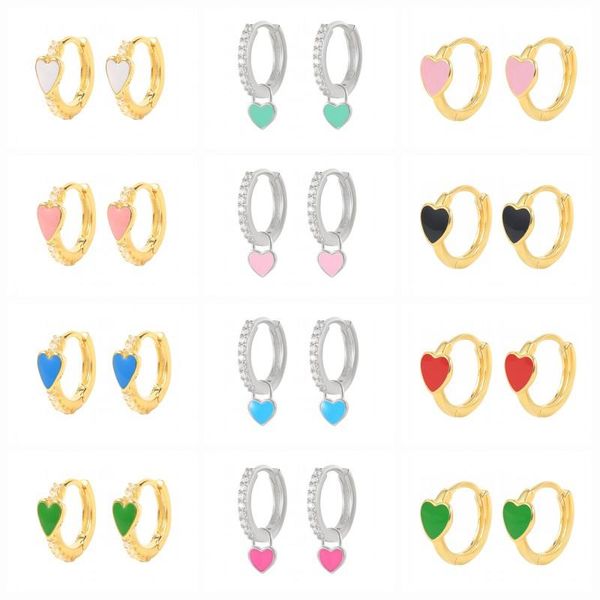 hoop & huggie aide 925 sterling silver candy color enamel heart earrings gift summer collection bright dripping oil, Golden;silver
hoop & huggie aide 925 sterling silver candy color enamel heart earrings gift summer collection bright dripping oil, Golden;silver