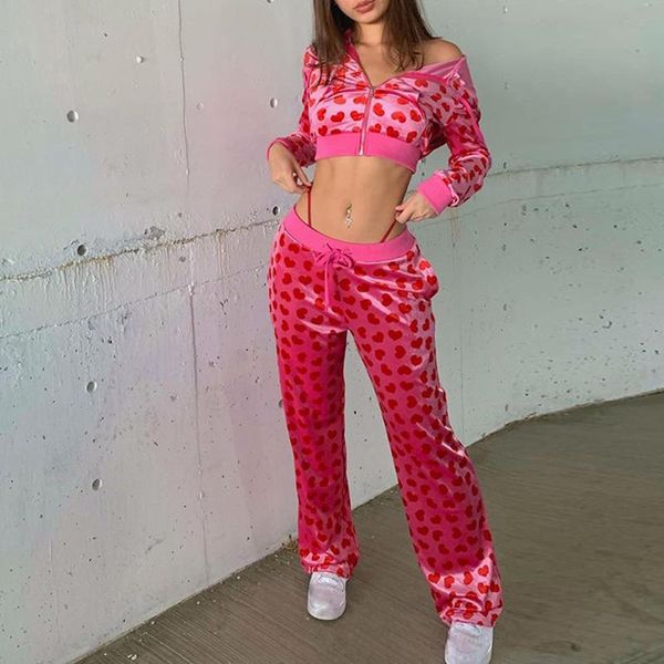 women's two piece pants women pink velvet cute hoodies sports suit heart love printed kawaii zip up jackets cropped trousers sweatshirt, White
women's two piece pants women pink velvet cute hoodies sports suit heart love printed kawaii zip up jackets cropped trousers sweatshirt, White