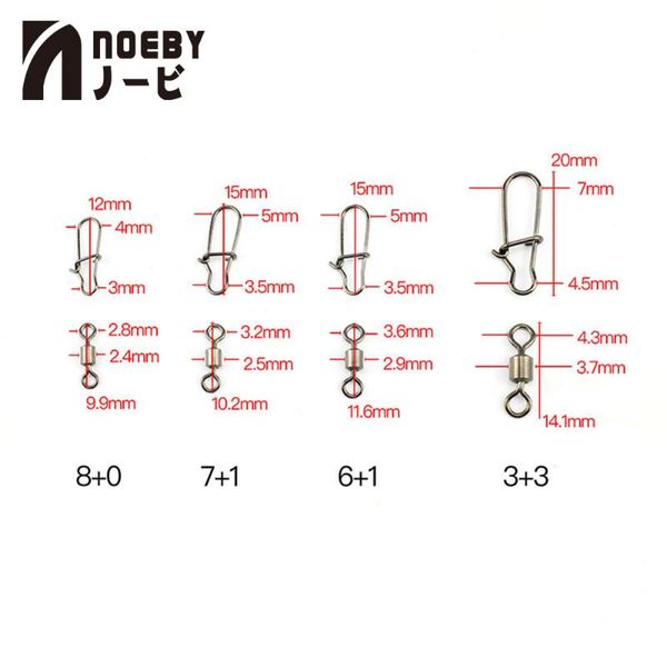 fishing bearing rolling swivel heigh-carbon steel with snap fishhook lure connector fish hook tackle hooks 
fishing bearing rolling swivel heigh-carbon steel with snap fishhook lure connector fish hook tackle hooks
