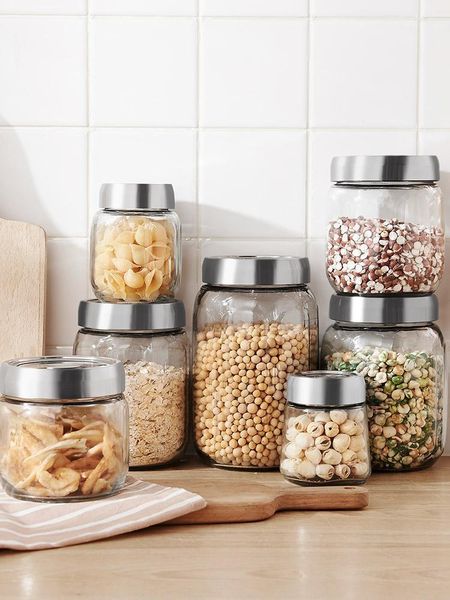 storage bottles & jars kitchen stainless steel cover glass sealed jar household grain tank transparent lead-almacenamiento en cocina
storage bottles & jars kitchen stainless steel cover glass sealed jar household grain tank transparent lead-almacenamiento en cocina