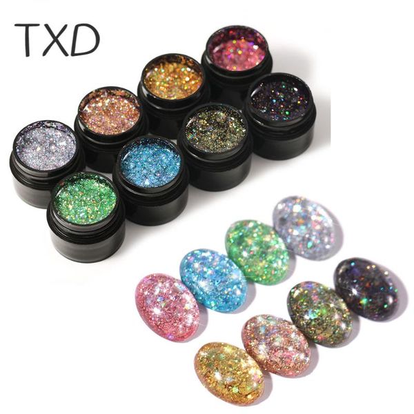 nail gel txd 5g uv glitter lacquer polish diamond glue hybrid varnish transparent, Red;pink 
nail gel txd 5g uv glitter lacquer polish diamond glue hybrid varnish transparent, Red;pink