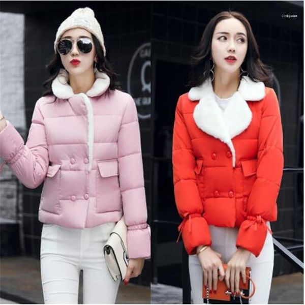 autumn/winter large size women's cropped cotton jacket down suit lapel fashion jacket1, Black
autumn/winter large size women's cropped cotton jacket down suit lapel fashion jacket1, Black