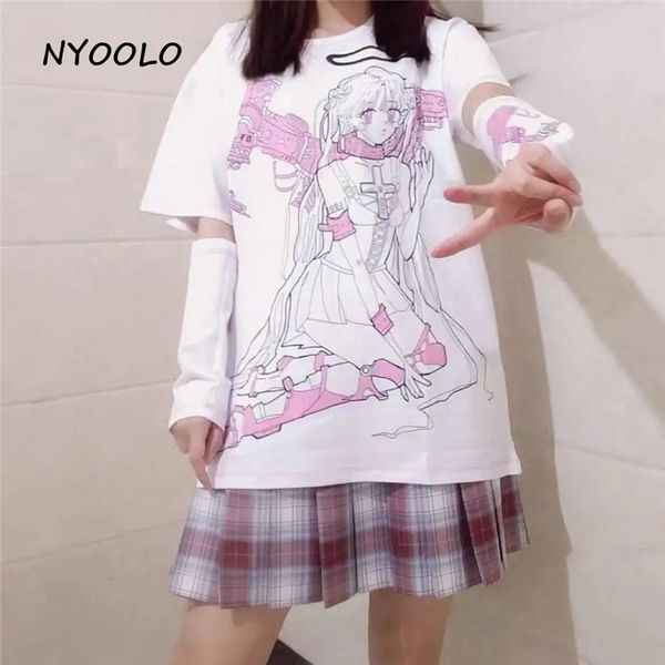nyoolo harajuku streetwear mechanical angel print short sleeve t-shirt women clothes summer o-neck sweet girls white tee
nyoolo harajuku streetwear mechanical angel print short sleeve t-shirt women clothes summer o-neck sweet girls white tee