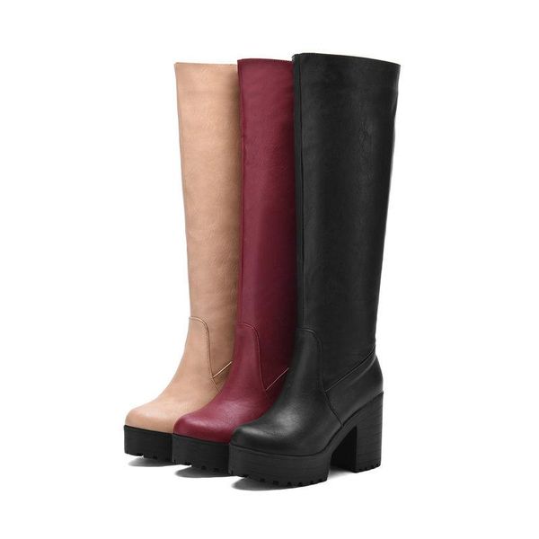 boots black burgundy rice white ladies fashion waterproof platform knee autumn winter warm thick heel zipper women's shoe
boots black burgundy rice white ladies fashion waterproof platform knee autumn winter warm thick heel zipper women's shoe