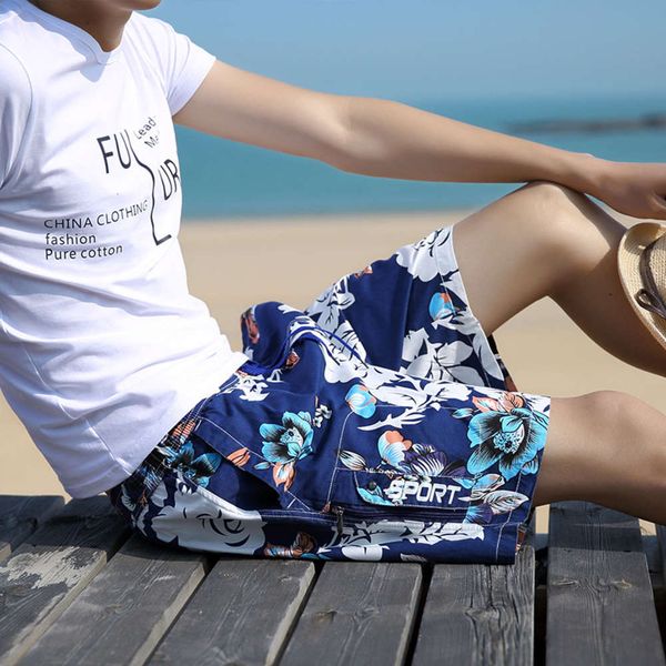 men's shorts summer hawaiian beach pants men's swimming trunks night market, White;black
men's shorts summer hawaiian beach pants men's swimming trunks night market, White;black