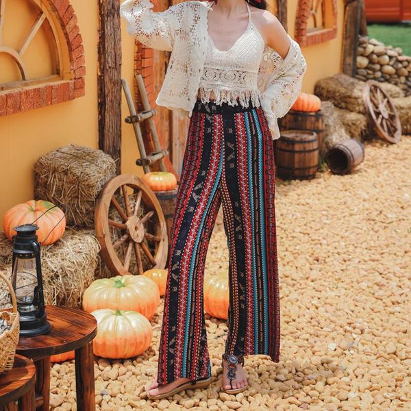 women's pants & capris summer bohemian style chiffon beach harajuku women vintage print loose casual elastic waist trousers pantalones, Black;white
women's pants & capris summer bohemian style chiffon beach harajuku women vintage print loose casual elastic waist trousers pantalones, Black;white