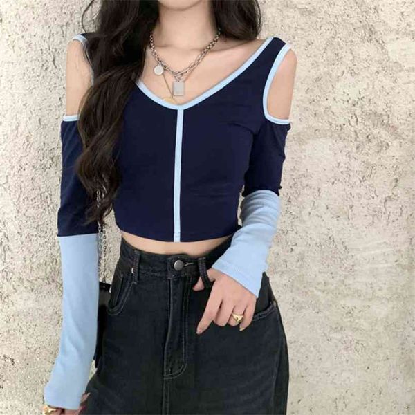 patchwork e-girl hollow out sleeve korean style spring women crop slim korean fashion streetwear short 210514, White;black
patchwork e-girl hollow out sleeve korean style spring women crop slim korean fashion streetwear short 210514, White;black