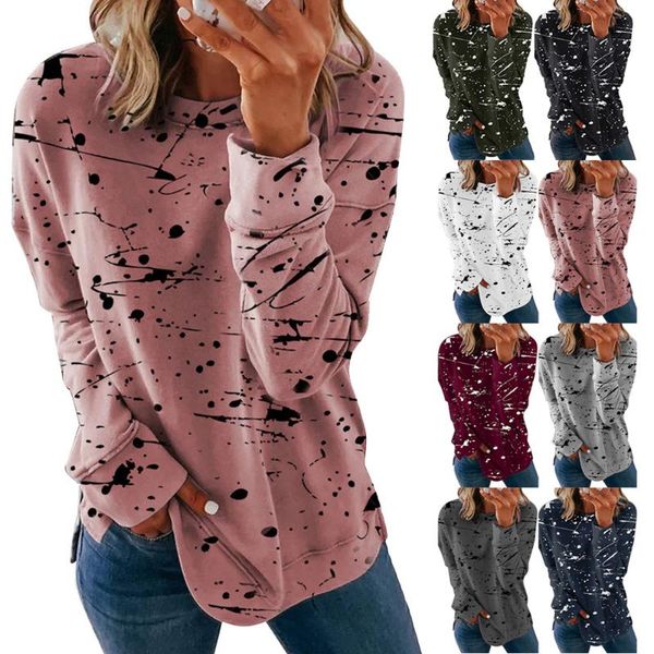 women's t-shirt female 2021 spring and autumn mid-length round neck pullover graffiti printing loose long sleeve, White
women's t-shirt female 2021 spring and autumn mid-length round neck pullover graffiti printing loose long sleeve, White