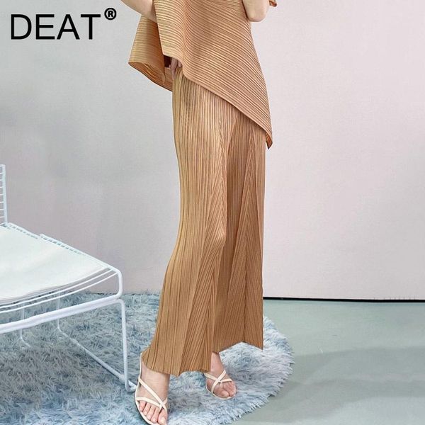 women's pants & capris deat woman pleated straight solid elastic waist irregular drape nine length casual style 2021 summer fashion 15x, Black;white
women's pants & capris deat woman pleated straight solid elastic waist irregular drape nine length casual style 2021 summer fashion 15x, Black;white