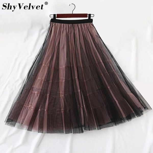 skirts mesh flared long tutu skirt summer autumn pleated skater tulle sweet ball gown high waist patchwork big swing faldas, Black
skirts mesh flared long tutu skirt summer autumn pleated skater tulle sweet ball gown high waist patchwork big swing faldas, Black