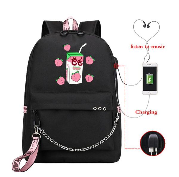 backpack usb women kawaii backpacks travel bag women's fashion canvas school bags peach juice funny printed backbag
backpack usb women kawaii backpacks travel bag women's fashion canvas school bags peach juice funny printed backbag