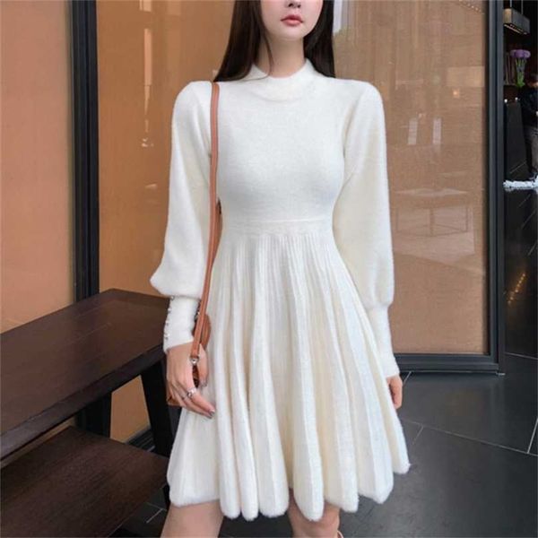 autumn winter knitted sweater dres korean sweet vestidos long sleeve button casual pull mini for 211119, Black;gray
autumn winter knitted sweater dres korean sweet vestidos long sleeve button casual pull mini for 211119, Black;gray