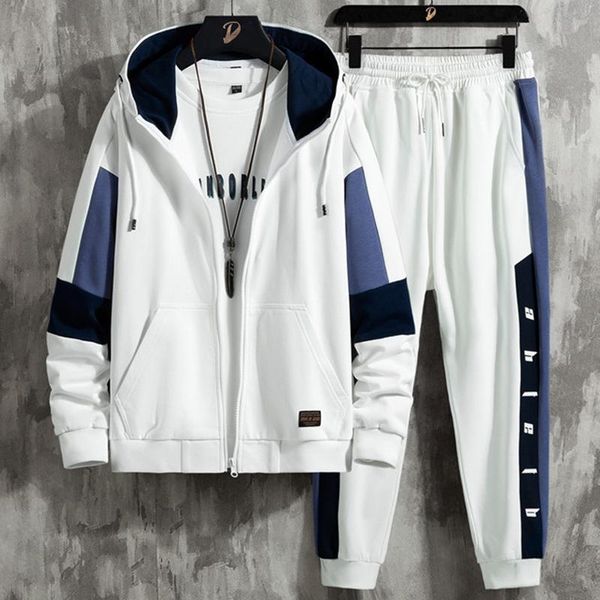 men's tracksuits spring autumn white patchwork hooded tracksuit men sportswear sweat suits zipper hoodie+track pants 2 piece sets sport, Gray
men's tracksuits spring autumn white patchwork hooded tracksuit men sportswear sweat suits zipper hoodie+track pants 2 piece sets sport, Gray