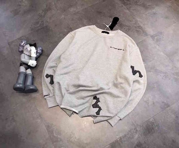 design high version chao brand ch crow horseshoe cross pu round neck men's and women's couple's sweater hip hop harajuku loos, White
design high version chao brand ch crow horseshoe cross pu round neck men's and women's couple's sweater hip hop harajuku loos, White