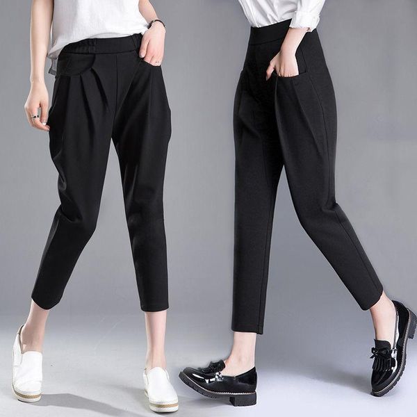 women 2021 spring summer fashion solid color harem trousers female high waist plus size ladies loose casual pants n47 women's & capris, Black;white
women 2021 spring summer fashion solid color harem trousers female high waist plus size ladies loose casual pants n47 women's & capris, Black;white
