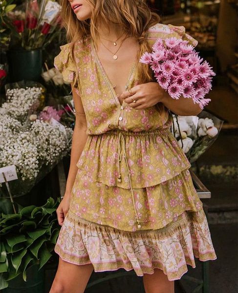 yellow floral print v neck women dresses lace beach bohemian rayon tassel summer boho midi, Black;gray
yellow floral print v neck women dresses lace beach bohemian rayon tassel summer boho midi, Black;gray