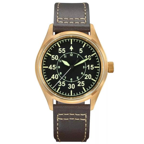 wristwatches san martin watch mechanical bronze military simple style men's watches luminous 200m waterproof leather strap, Slivery;brown
wristwatches san martin watch mechanical bronze military simple style men's watches luminous 200m waterproof leather strap, Slivery;brown