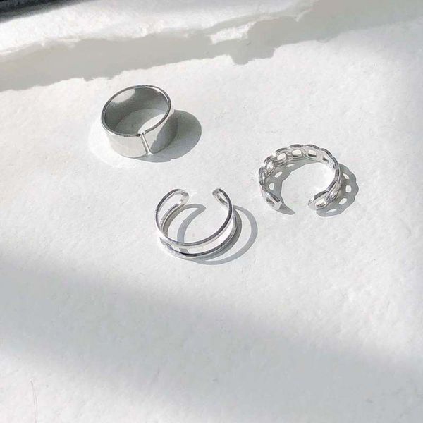 hip hop cold wind three piece set personality wide face open index finger chain buckle joint tail ring female, Black
hip hop cold wind three piece set personality wide face open index finger chain buckle joint tail ring female, Black