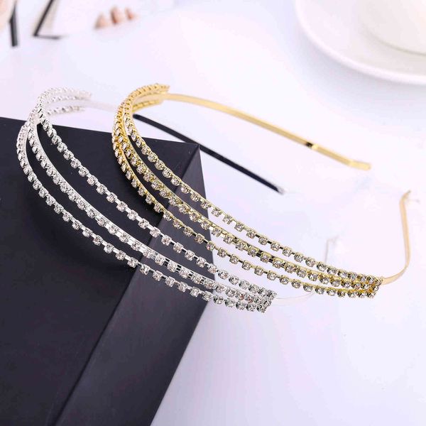 headdress fashion hollow inlaid diamond hairband versatile 3 drainage drill hairband water drill band, Silver
headdress fashion hollow inlaid diamond hairband versatile 3 drainage drill hairband water drill band, Silver