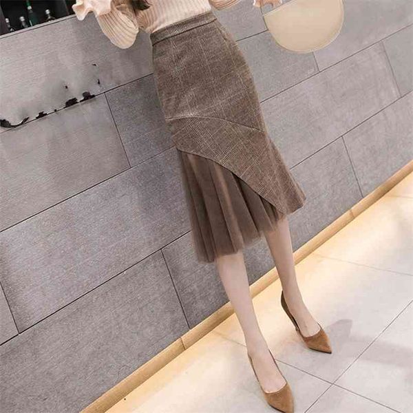 mesh stitching plaid skirt female autumn all-match high waist fishtail irregular hip pack polyester solid casual 210603, Black
mesh stitching plaid skirt female autumn all-match high waist fishtail irregular hip pack polyester solid casual 210603, Black