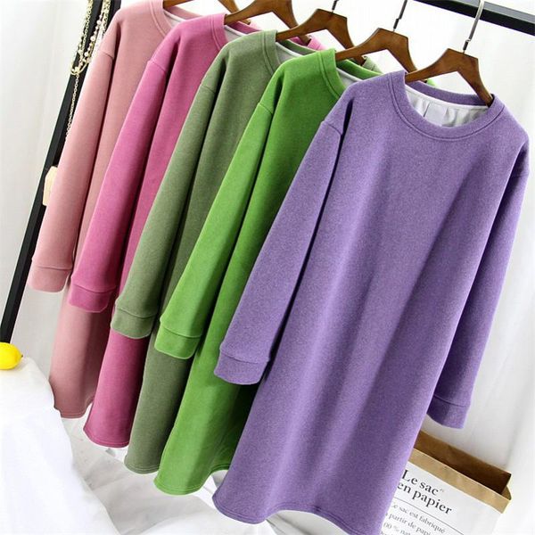 casual dresses 2021 autumn winter long sleeve o-neck thick sweater dress women loose straight pullover female plus size solid, Black;gray
casual dresses 2021 autumn winter long sleeve o-neck thick sweater dress women loose straight pullover female plus size solid, Black;gray