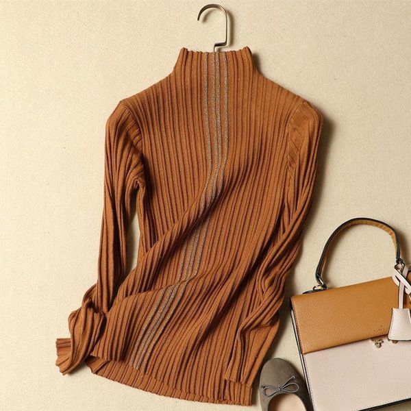 women's sweaters half high collar bright wire women sweater autumn winter female slim pullover knitted jumper soft warm bottoming t-shi, White;black
women's sweaters half high collar bright wire women sweater autumn winter female slim pullover knitted jumper soft warm bottoming t-shi, White;black