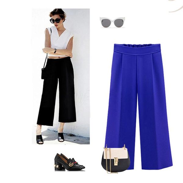 women's pants & capris women wide leg vintage elastic waist trousers casual cotton oversized long korean chiffon, Black;white
women's pants & capris women wide leg vintage elastic waist trousers casual cotton oversized long korean chiffon, Black;white