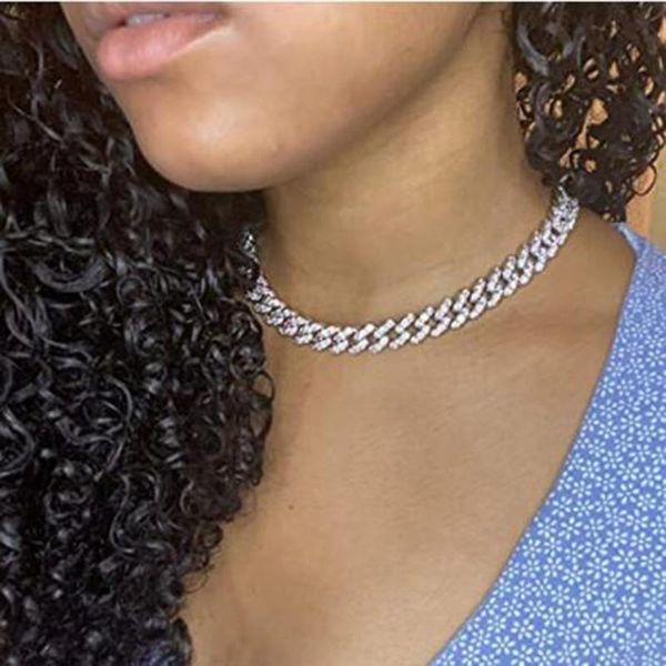 pendant necklaces 20mm paved bling zircon iced out necklace heavy miami cz cuban link chain box buckle hip hop choker for men jewelry, Silver 
pendant necklaces 20mm paved bling zircon iced out necklace heavy miami cz cuban link chain box buckle hip hop choker for men jewelry, Silver