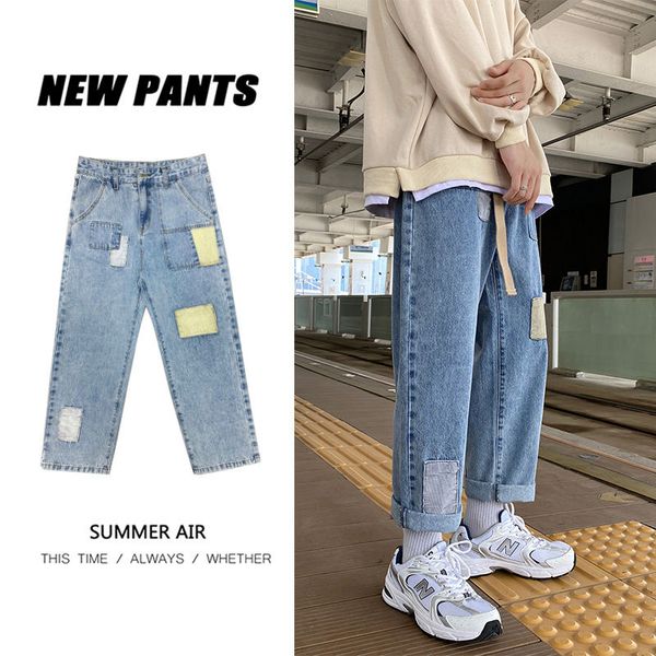 ripped patch jeans mens fashion retro casual straight jean pants men streetwear wild loose hip-hop denim trousers mens -5xl, Blue
ripped patch jeans mens fashion retro casual straight jean pants men streetwear wild loose hip-hop denim trousers mens -5xl, Blue