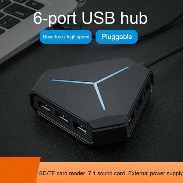hubs usb 2.0 hub 6 port 1m cable splitter with tf sd card light lapdeskreader aux for multi-device charging mic cool l2f6
hubs usb 2.0 hub 6 port 1m cable splitter with tf sd card light lapdeskreader aux for multi-device charging mic cool l2f6