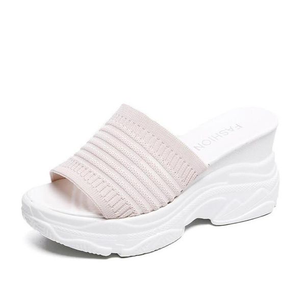 slippers knitted slipper female fashion wear summer korean thick-heeled high-heeled wild flat bottom sandal and beach, Black
slippers knitted slipper female fashion wear summer korean thick-heeled high-heeled wild flat bottom sandal and beach, Black