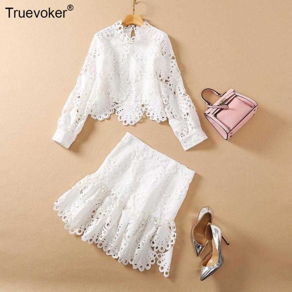 truevoker spring runway fashion two piece set women's lantern sleeve embroidery hollow out with skirt suits 210602, White
truevoker spring runway fashion two piece set women's lantern sleeve embroidery hollow out with skirt suits 210602, White