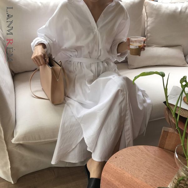 lanmrem 2021 new autumn fashion tide white turn-down collar long sleeve single breasted pockets sashes woman dress sa991, Black;gray
lanmrem 2021 new autumn fashion tide white turn-down collar long sleeve single breasted pockets sashes woman dress sa991, Black;gray