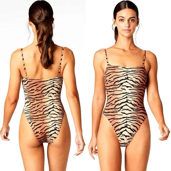 the bikini women's tiger leopard print high waist conservative bikini one piece swimsuit, White;black
the bikini women's tiger leopard print high waist conservative bikini one piece swimsuit, White;black