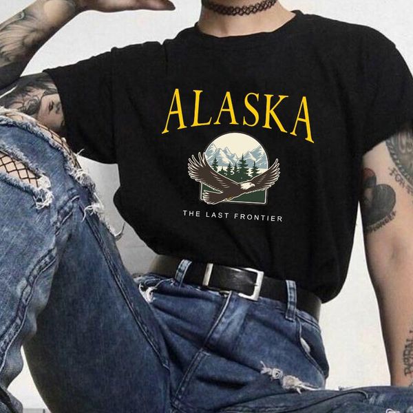 women's t-shirt summer cute women alaska eagle print vintage tee shirt retro boho style short sleeve oversized graphic ladies, White
women's t-shirt summer cute women alaska eagle print vintage tee shirt retro boho style short sleeve oversized graphic ladies, White