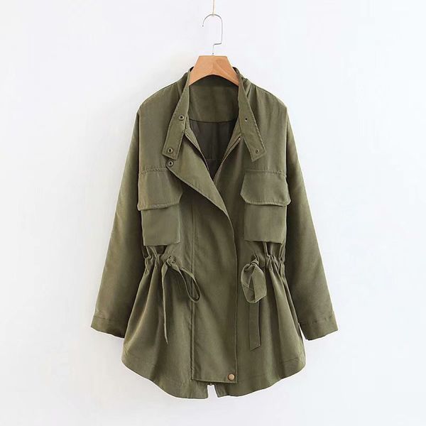 long fashion trench coat 2021 spring and autumn mid long waist drawstring windbreaker coat women's c8210, Tan;black
long fashion trench coat 2021 spring and autumn mid long waist drawstring windbreaker coat women's c8210, Tan;black