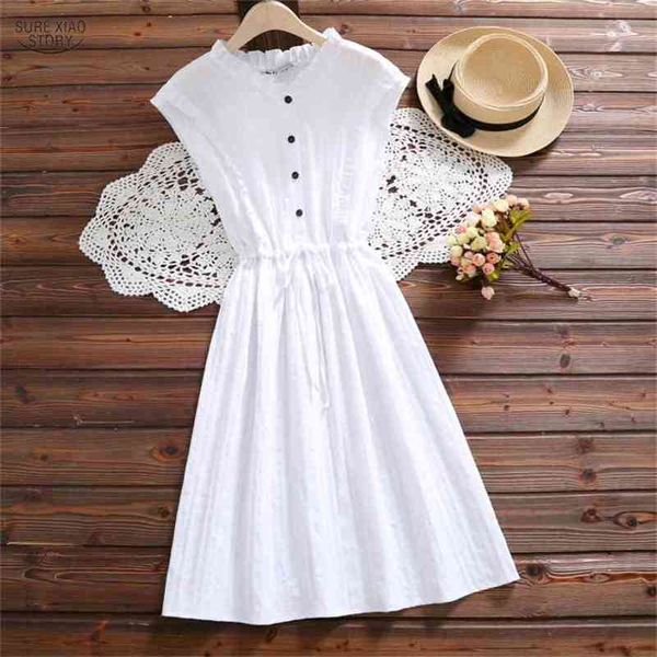 cotton linen female dress vintage summer women es ruffled elegant sleeveless vestidos 9525 210506, Black;gray
cotton linen female dress vintage summer women es ruffled elegant sleeveless vestidos 9525 210506, Black;gray