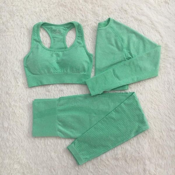 yoga outfit 3 pieces / set nylon seamless suit woman t-shirt long sleeve sports bra blouses high waist tight leggings fitness pants
yoga outfit 3 pieces / set nylon seamless suit woman t-shirt long sleeve sports bra blouses high waist tight leggings fitness pants