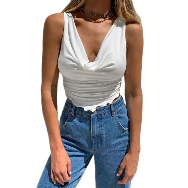 women's tanks & camis crop women t shirt streetwear woman 2021 summer halter vest slim deep v sleeveless ruffle beach cool girl thi, White
women's tanks & camis crop women t shirt streetwear woman 2021 summer halter vest slim deep v sleeveless ruffle beach cool girl thi, White
