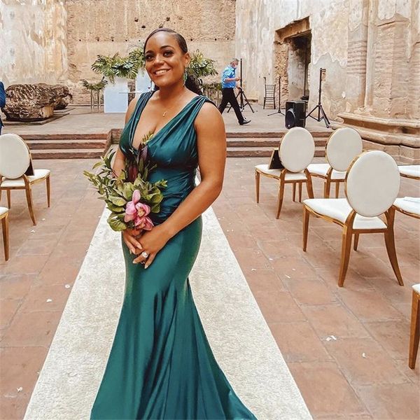 deep v neck long mermaid bridesmaid dresses sweep train satin maid of the honor dress formal evening gowns, White;pink
deep v neck long mermaid bridesmaid dresses sweep train satin maid of the honor dress formal evening gowns, White;pink