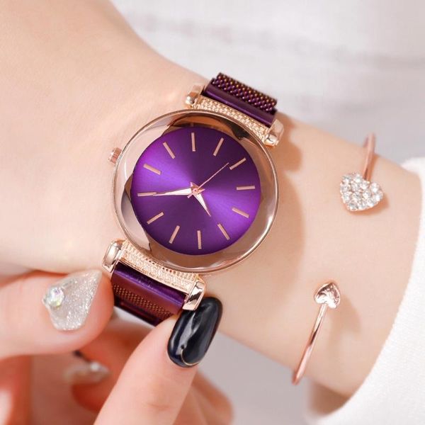 wristwatches fashion women watches rose gold diamond dial quartz wrist ladies magnetic mesh clock minimalist female relogio feminino, Slivery;brown
wristwatches fashion women watches rose gold diamond dial quartz wrist ladies magnetic mesh clock minimalist female relogio feminino, Slivery;brown