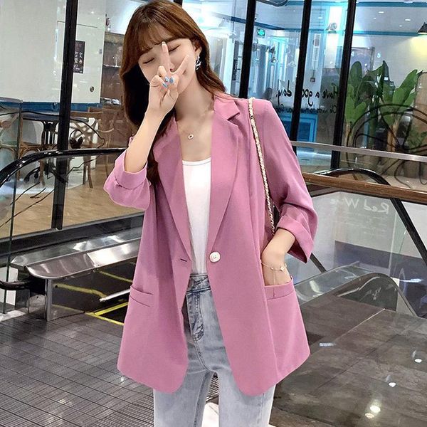 women's suits & blazers 2021 spring and summer small suit coat thin chiffon with loose fashionable korean casual top, White;black
women's suits & blazers 2021 spring and summer small suit coat thin chiffon with loose fashionable korean casual top, White;black