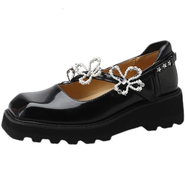 sandals thick sole chunky heel loafers women square toe real leather crystal flower magic tape platform shoes retro mary janes g2t, Black
sandals thick sole chunky heel loafers women square toe real leather crystal flower magic tape platform shoes retro mary janes g2t, Black