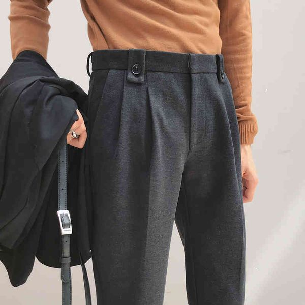 men's pants autumn winter woolen business men elastic waist streetwear casual trousers formal social suit costume homme wh7l, Black
men's pants autumn winter woolen business men elastic waist streetwear casual trousers formal social suit costume homme wh7l, Black