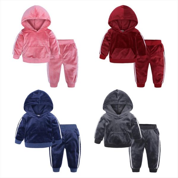 children velvet clothing autumn winter toddler boys girls clothes hooded costume outfit suit kids tracksuit for sets, White
children velvet clothing autumn winter toddler boys girls clothes hooded costume outfit suit kids tracksuit for sets, White