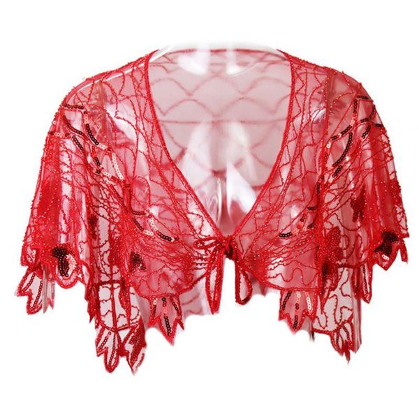 women's t-shirt women 1920s shawl wedding wraps sequined leaves evening party mesh cape bolero, White
women's t-shirt women 1920s shawl wedding wraps sequined leaves evening party mesh cape bolero, White