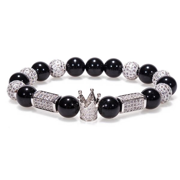 new zircon ball men women jewelry cubic micro pave cz crown charm & 10mm bla onyx round stretchy bracelet 2021 dropshippingbracelets, Golden;silver
new zircon ball men women jewelry cubic micro pave cz crown charm & 10mm bla onyx round stretchy bracelet 2021 dropshippingbracelets, Golden;silver